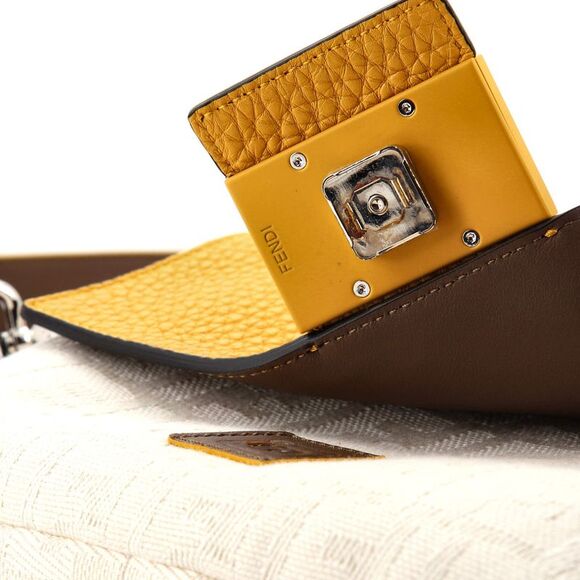Fendi Baguette Convertible Belt Bag Zucca Canvas with Canvas and Leather Medium - Picture 8 of 9